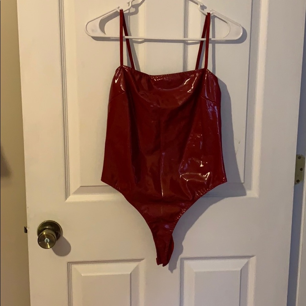 Faux Latex Bodysuit